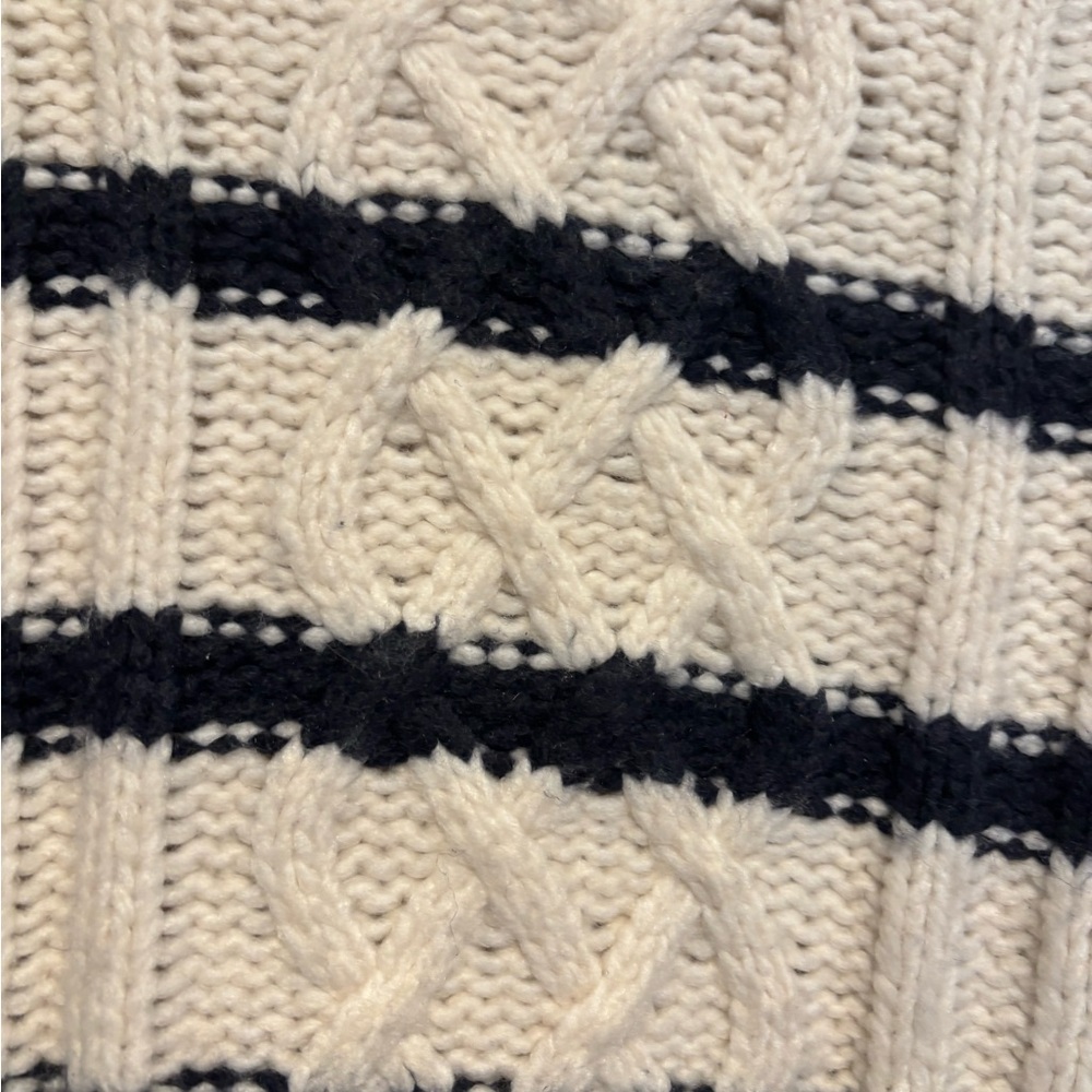 LC Lauren Conrad Navy and Cream Striped Sweater - Picture 7 of 9
